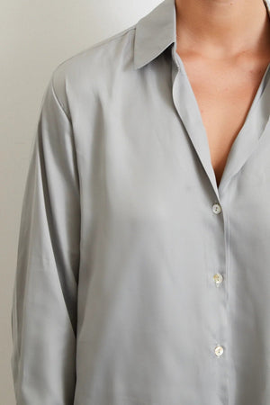 Diagonal Desen Gömlek - Gri