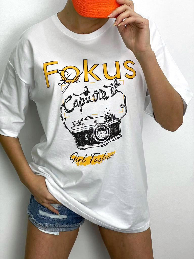 Fokus T-Shirt - Beyaz