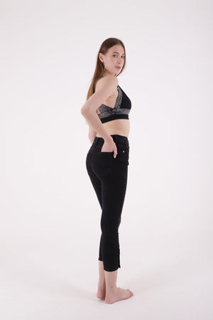 Paçası Dört Düğmeli Kot Pantolon - Düz Antrasit - (26-31) - 3