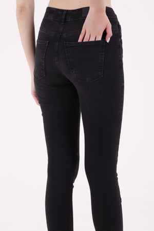 Kısa Boy Skinny Kot Pantolon - Antrasit Kot - (26-31) - 5