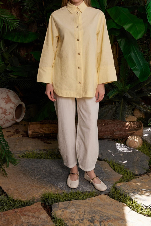 Balon Keten Pantolon - Kırık Beyaz - (S-XL) - 6