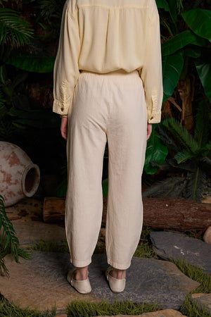 Balon Keten Pantolon - Taş - (S-XL) - 3