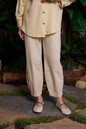 Balon Keten Pantolon - Taş - (S-XL) - 5