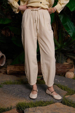 Balon Keten Pantolon Taş