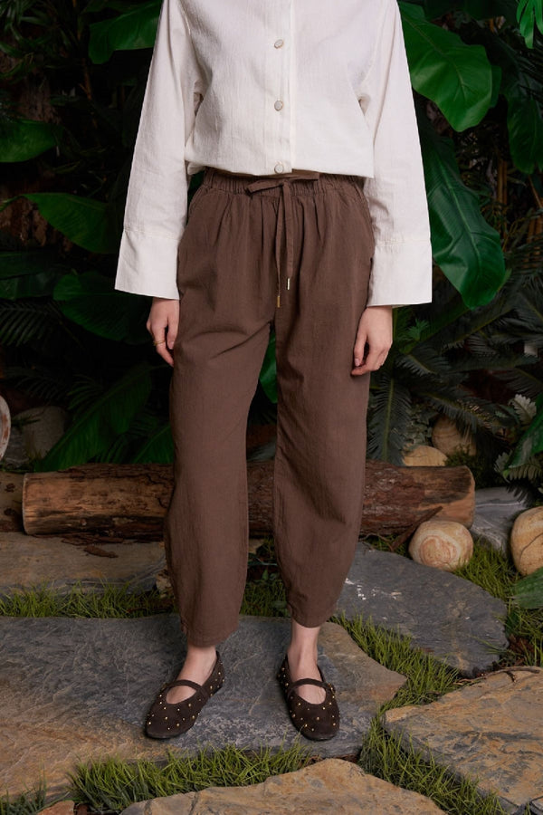 Balon Keten Pantolon - Kahverengi - (S-XL) - 2