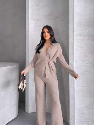 Düğme Detay Triko Takım 1565