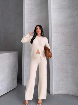 Düğme Detay Triko Takım 1565