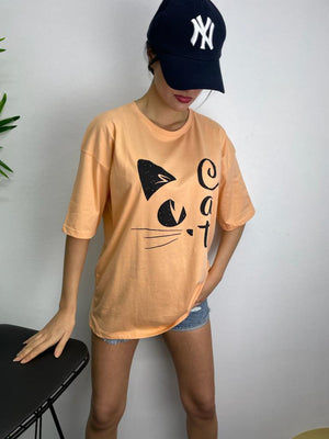 Cat T-Shirt - Turuncu