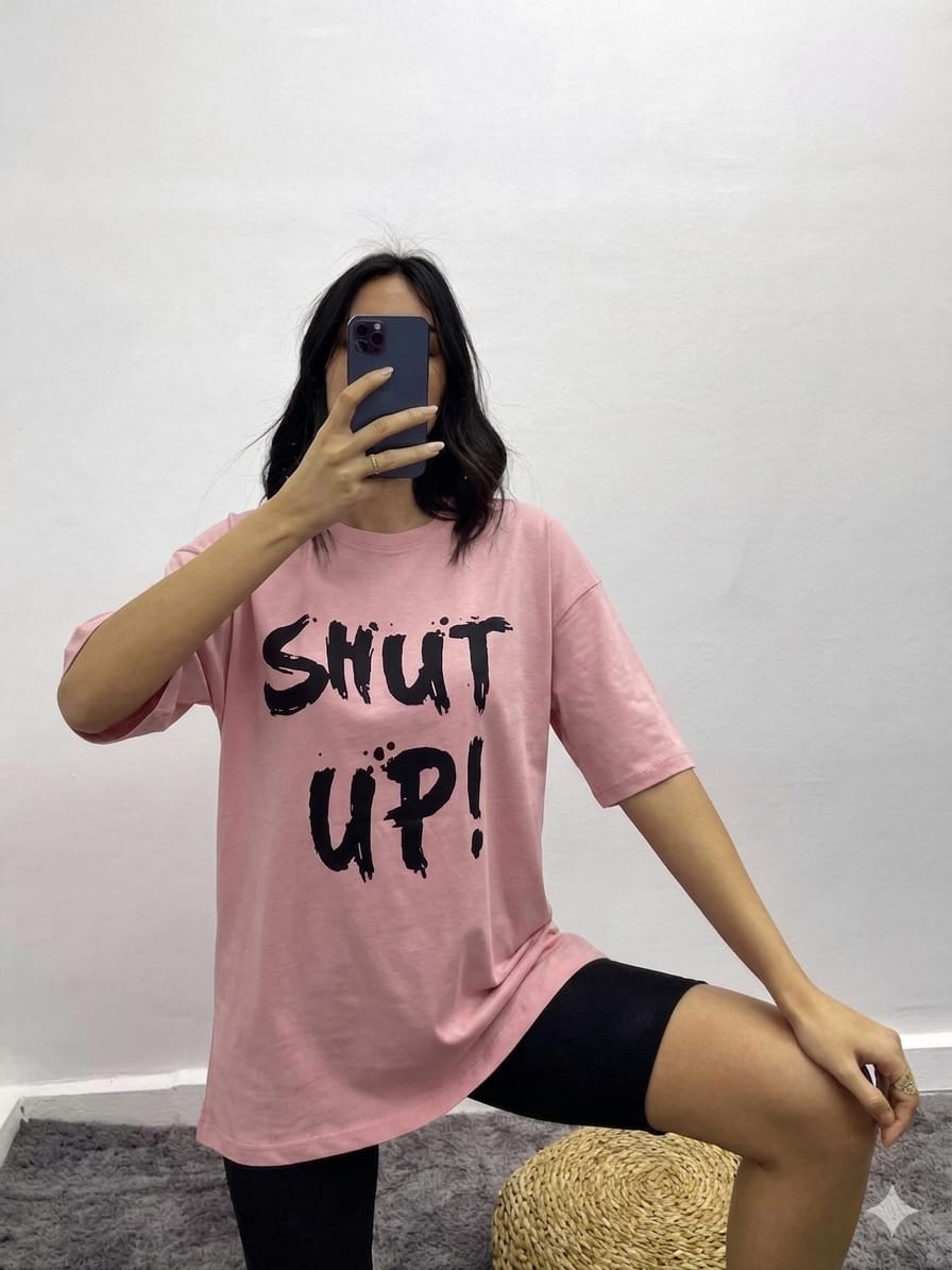 Tricou Shut - Roz pudrat