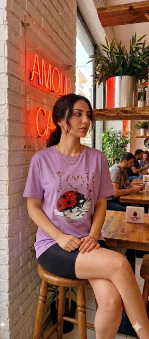 Uğur Böceği T-Shirt - Lila
