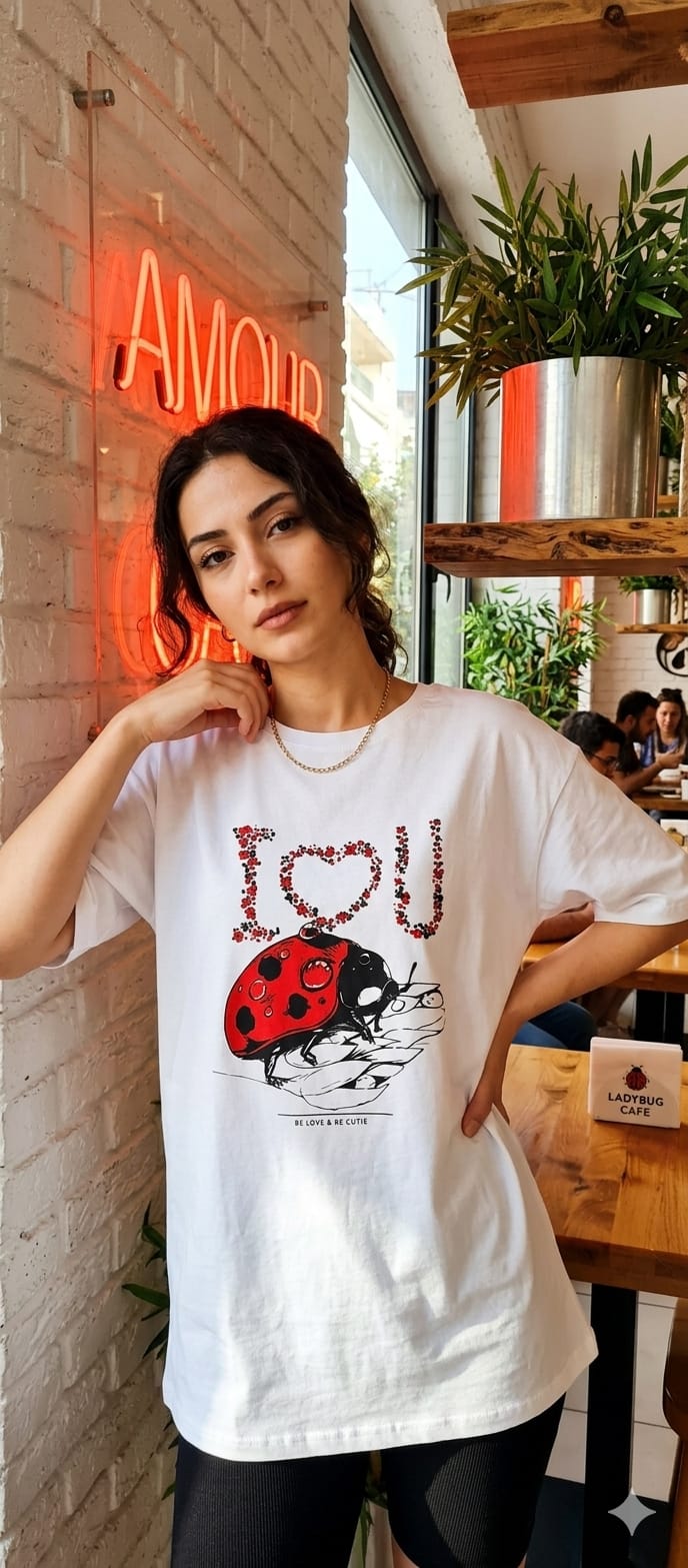 Tricou Buburuză - Alb