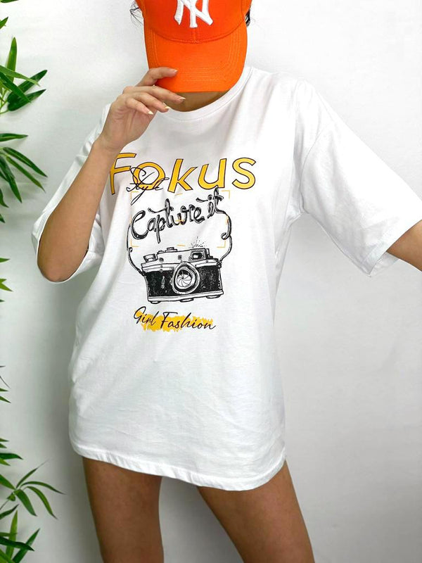 Fokus T-Shirt - Beyaz