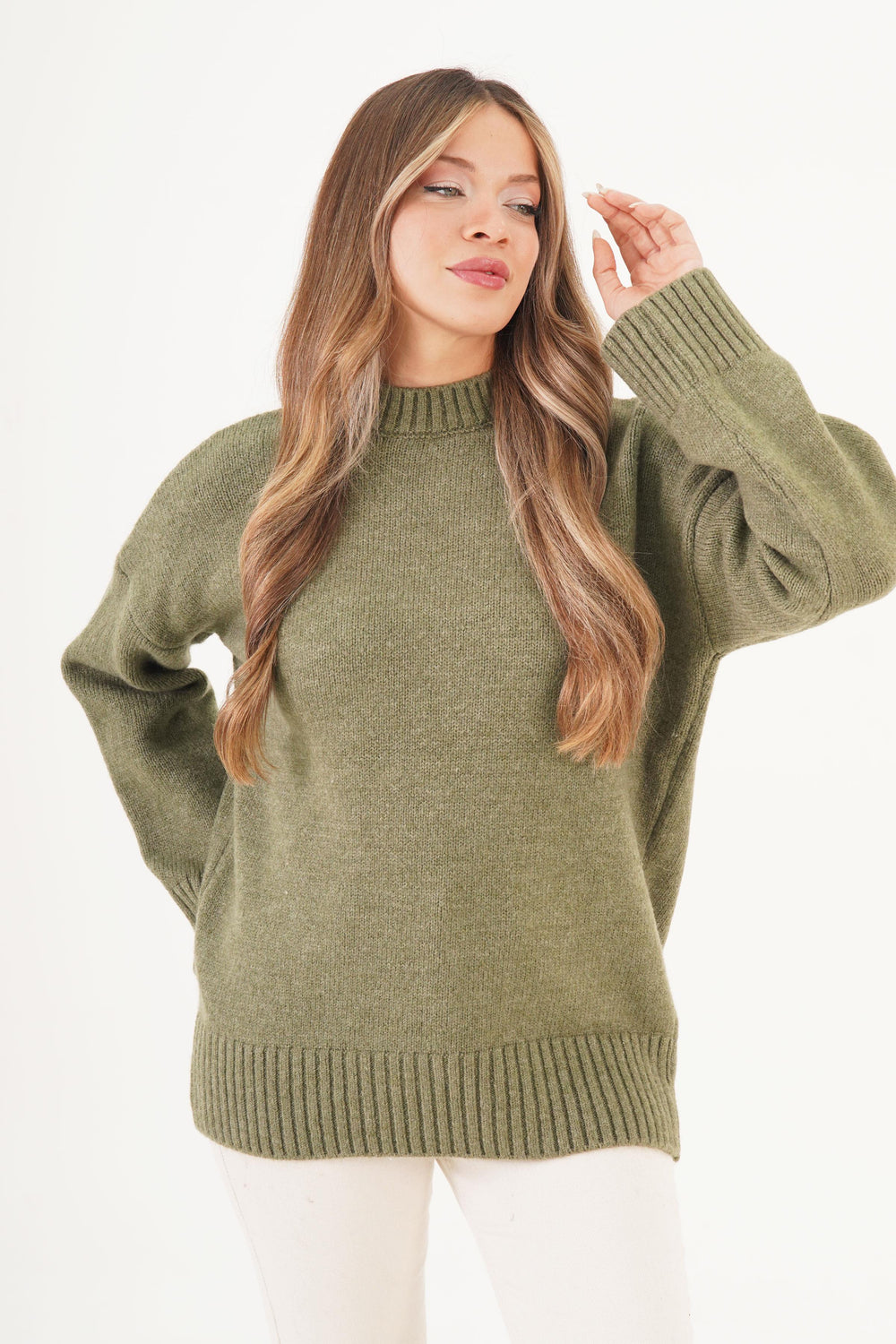 Ribana Detaylı Basic Toptan Haki Kazak Haki STD