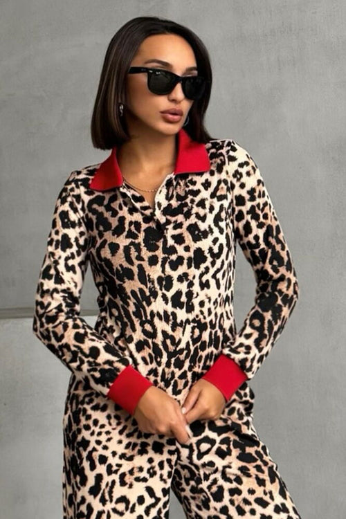 Polo Yaka Toptan T-Shirt - B. Leopar