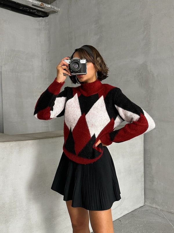Pulovere en-gros K-Knitwear - Burgundy