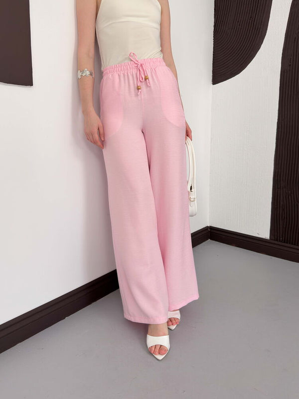 Pantolon - Pembe | D2381 Topshow