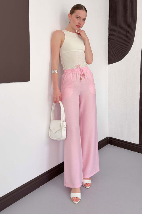 Pantolon - Pembe | D2381 Topshow