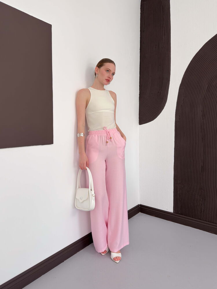 Pantolon - Pembe | D2381 Topshow