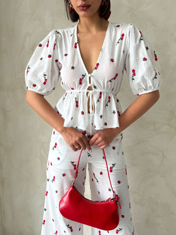 Nakışlı Vual Bluz