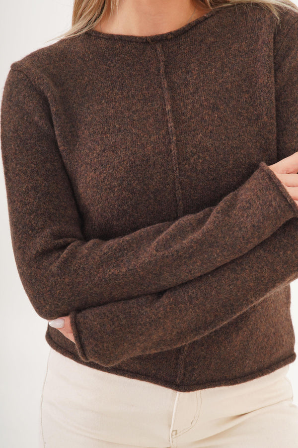 Ön Dikişli Trend Toptan Kahve Kazak