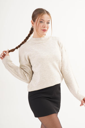 Dik Yaka Trend Toptan Taş Triko Kazak