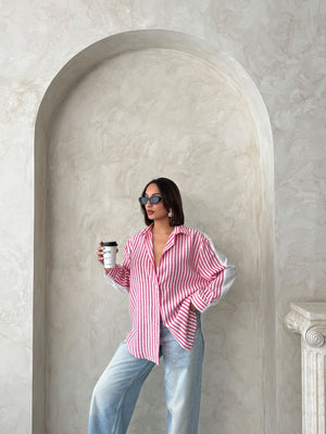 Çizgili Keten Gömlek