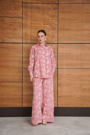 Süzüne Nakışlı Pantolon - Pembe | F1927 - Topshow
