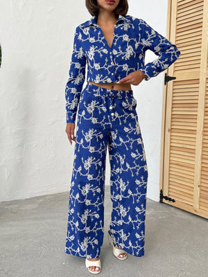 Pantaloni brodați - Saks
