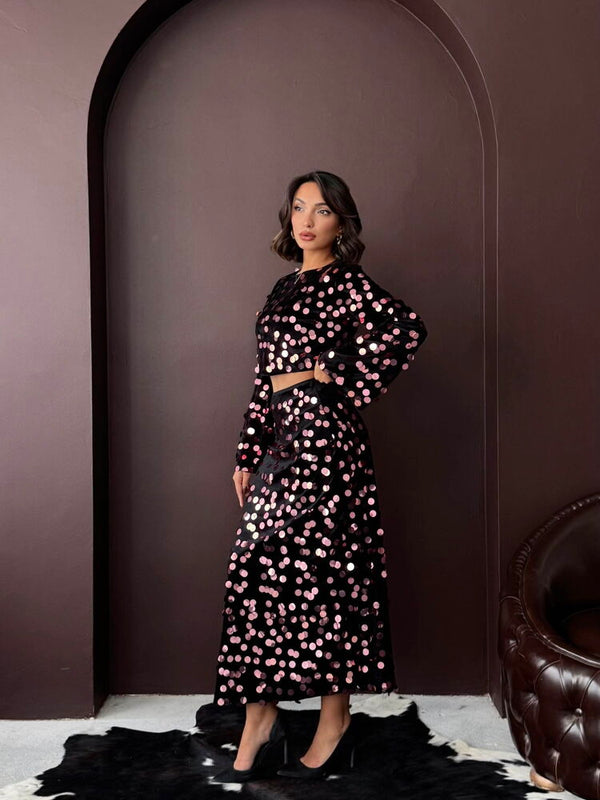 Topshow - Toptan Pullu Kadife Etek