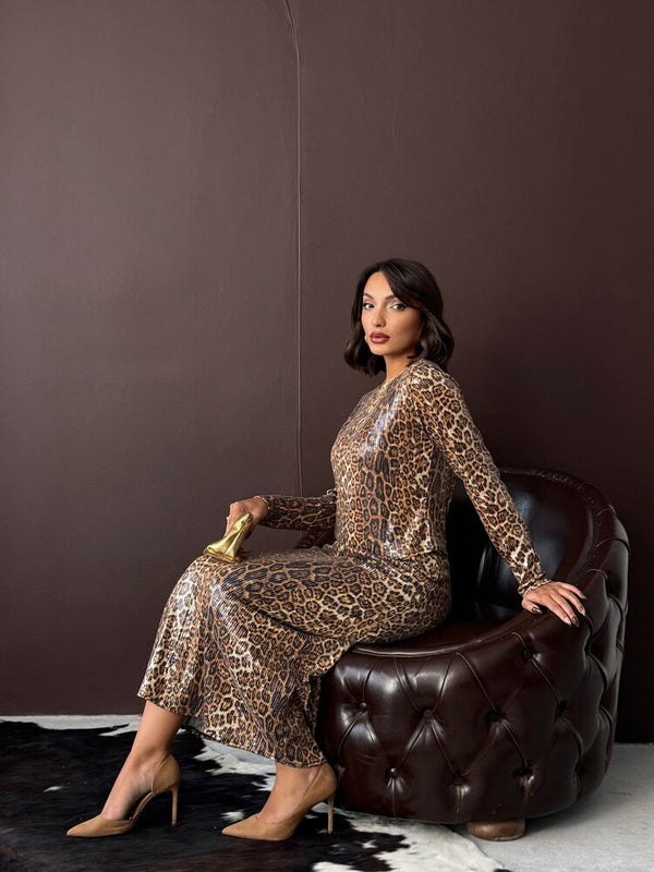 Topshow - Fustă cu imprimeu leopard, la modă, en-gros - Eleganță de la zi la noapte - Leopard închis