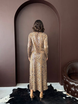 Topshow - Fustă cu imprimeu leopard, la modă, en-gros - Eleganță de la zi la noapte - Leopard închis