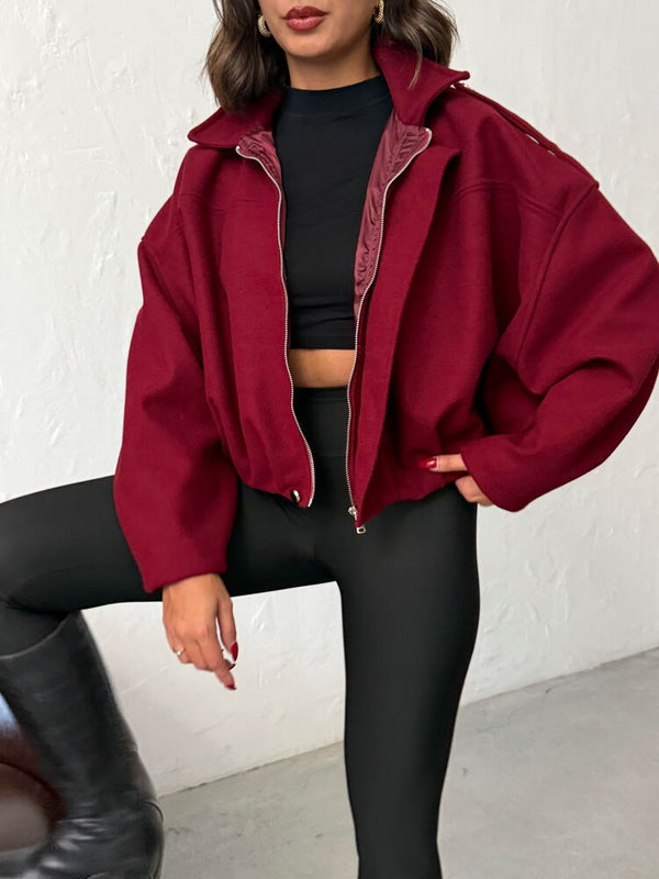 Topshow Kaşe Toptan Mont - Bordo | F2047
