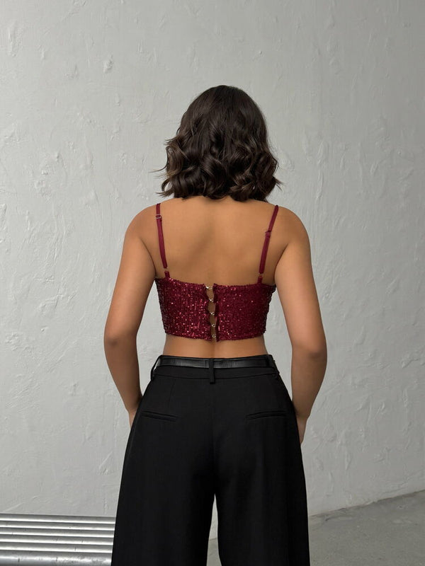 Topshow | Pulpayet Abiye Toptan Büstüyer - Bordo | F2063