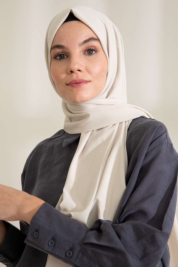 Medine İpeği Şal - Fildişi