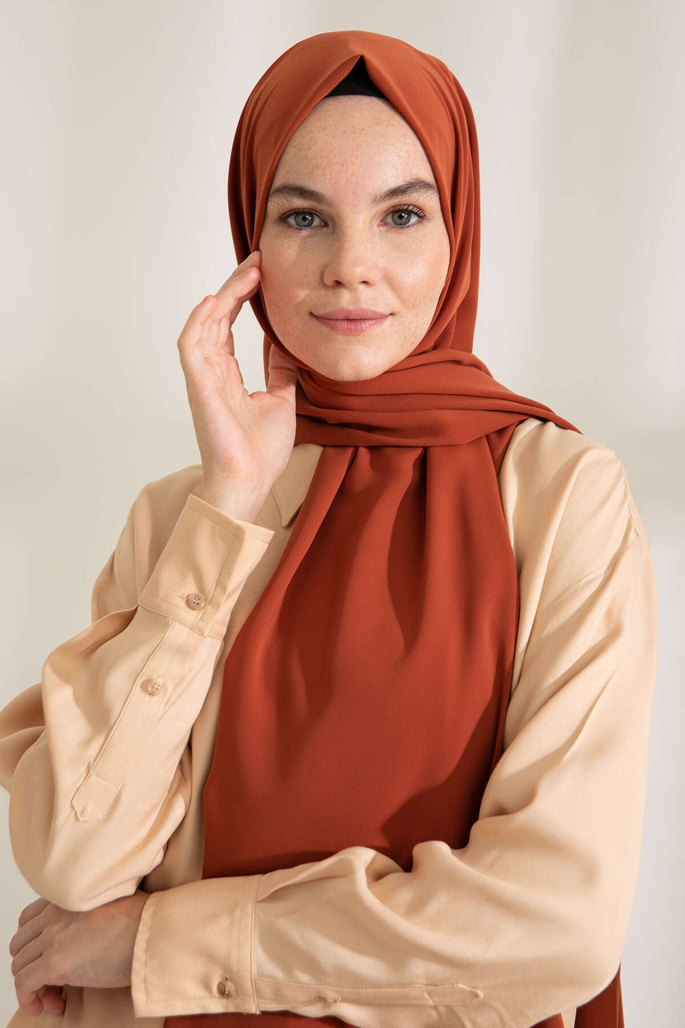 Medine İpeği Şal - Tarçın