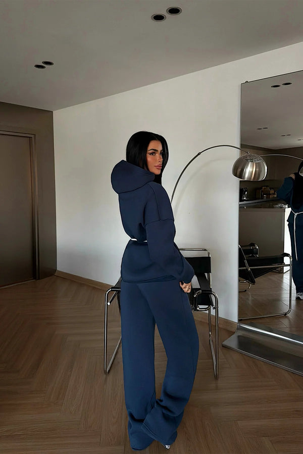 Lacivert Kapşonlu Eşofman Takım