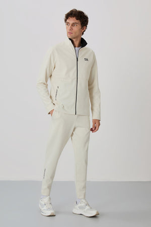 Carlos Bej Standart Kalıp Erkek Eşofman Takım - 85209