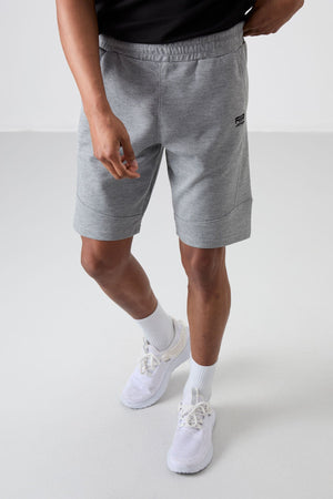 Amos Gri Melanj Baskılı Erkek Şort - 81246