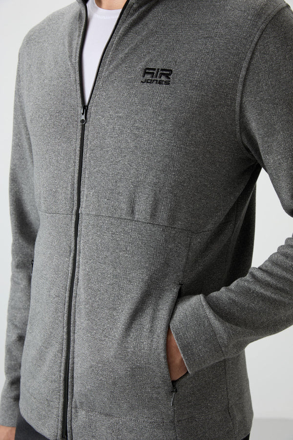 Bruce Gri - Siyah Dik Yaka Erkek Eşofman Takım - 85200