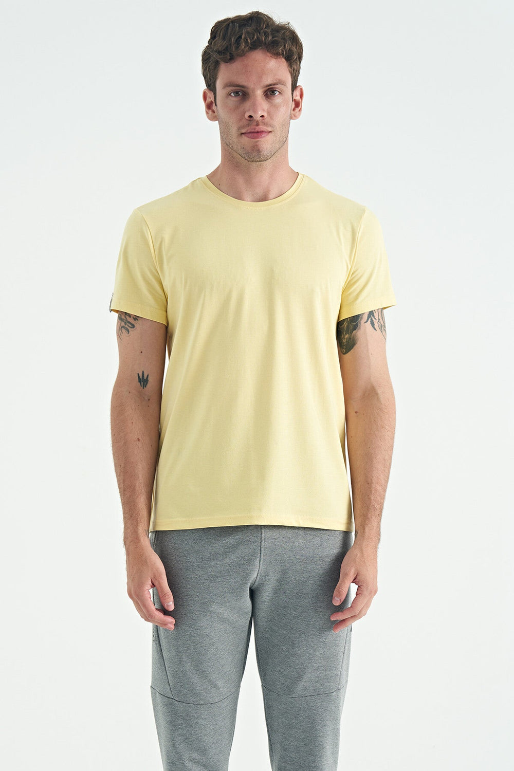 Calvin Sarı Basic Erkek T-Shirt - 88245