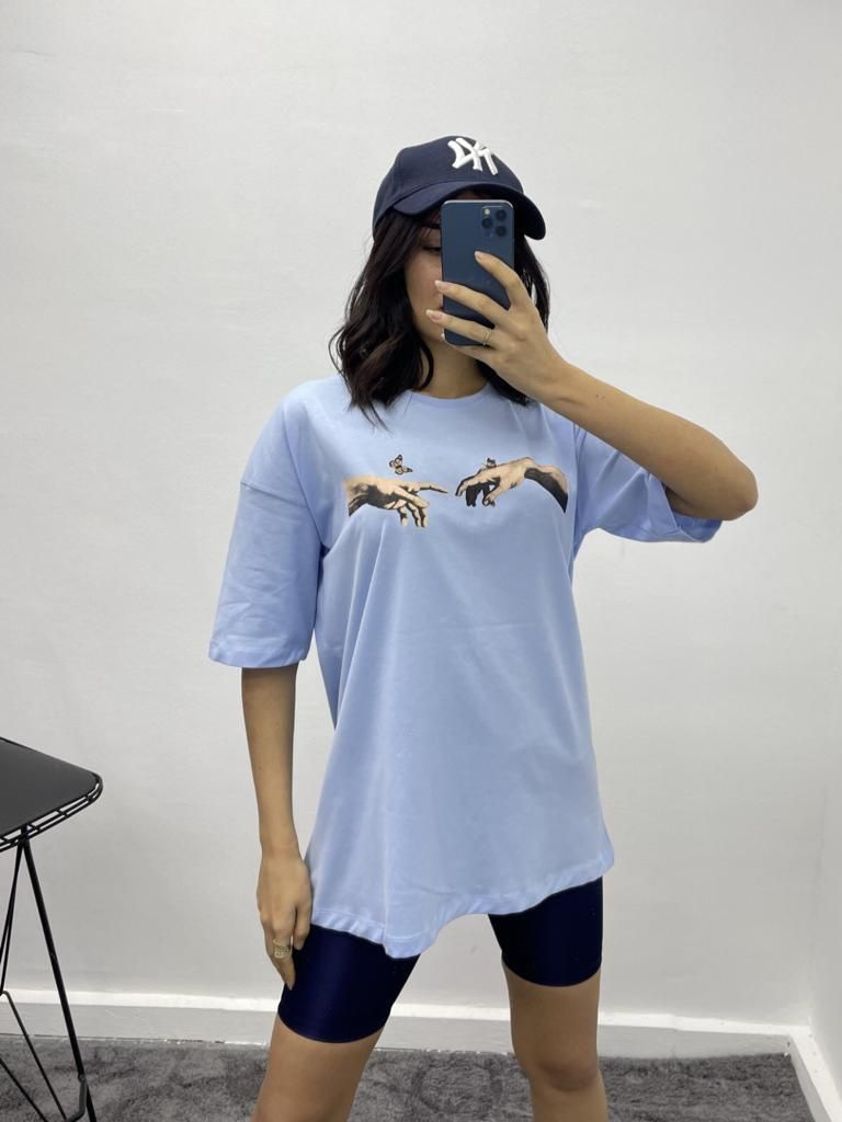 Tricou cu fluture - Albastru