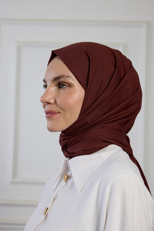 Pure Pamuk Şal - Çikolata