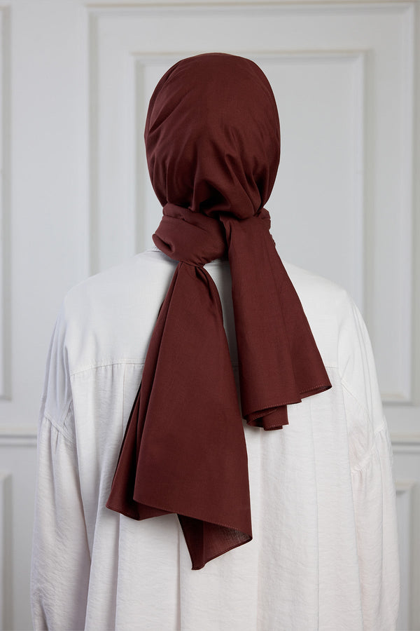 Pure Pamuk Şal - Çikolata