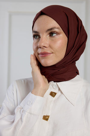 Pure Pamuk Şal - Çikolata