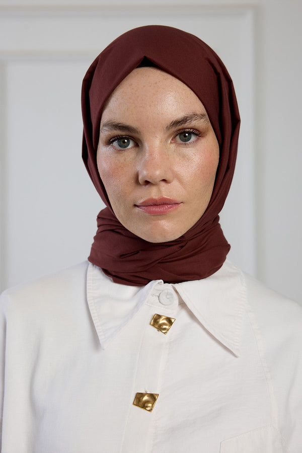 Pure Pamuk Şal - Çikolata