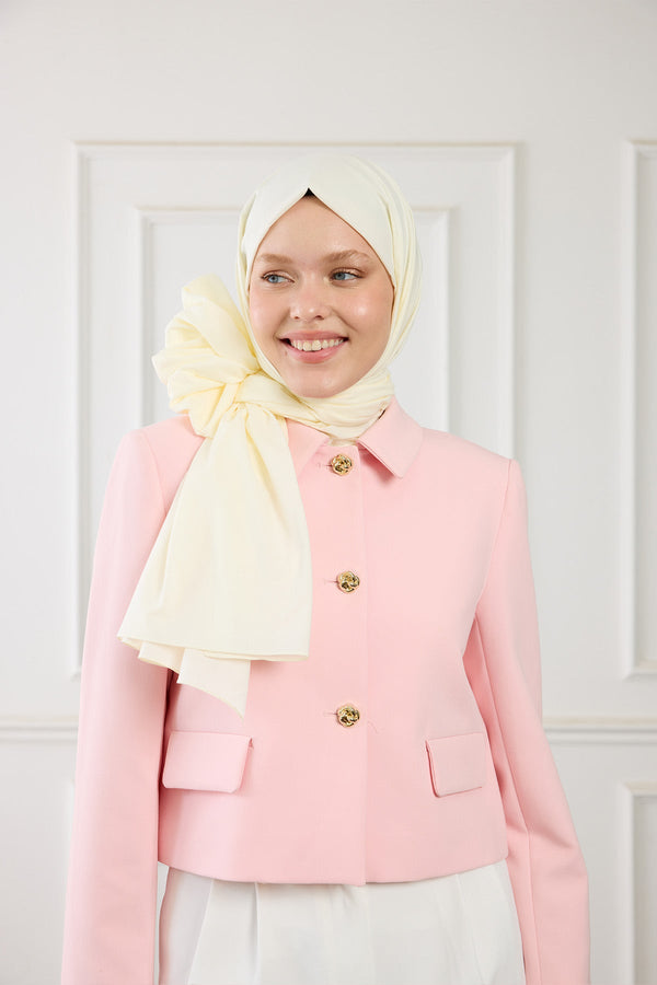 Pure Pamuk Şal - Fildişi