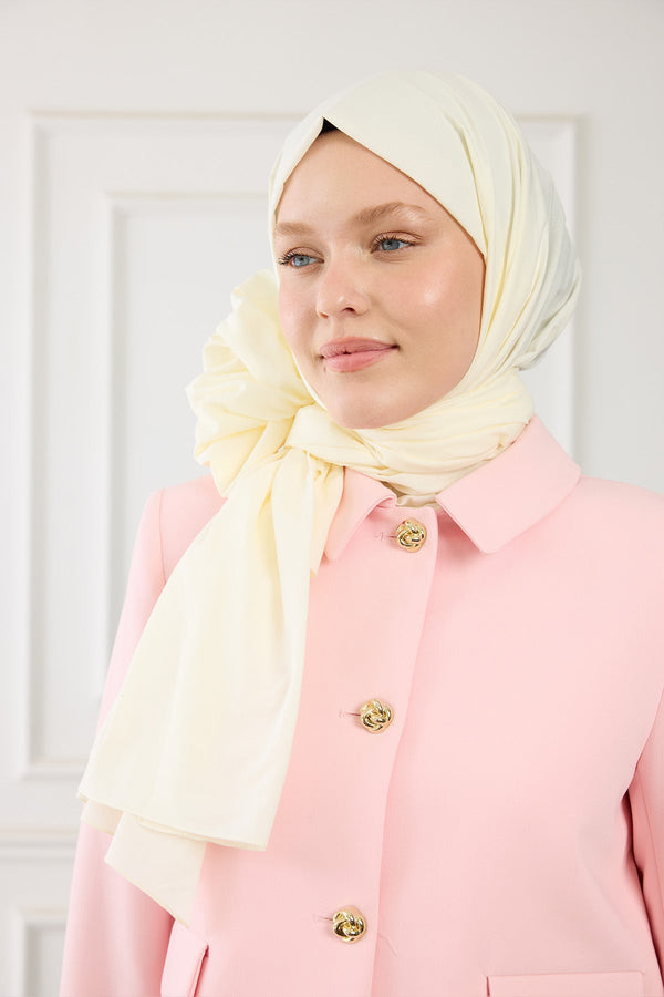 Pure Pamuk Şal - Fildişi