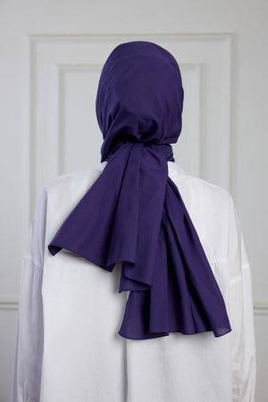 Pure Pamuk Şal - Patlıcan Moru