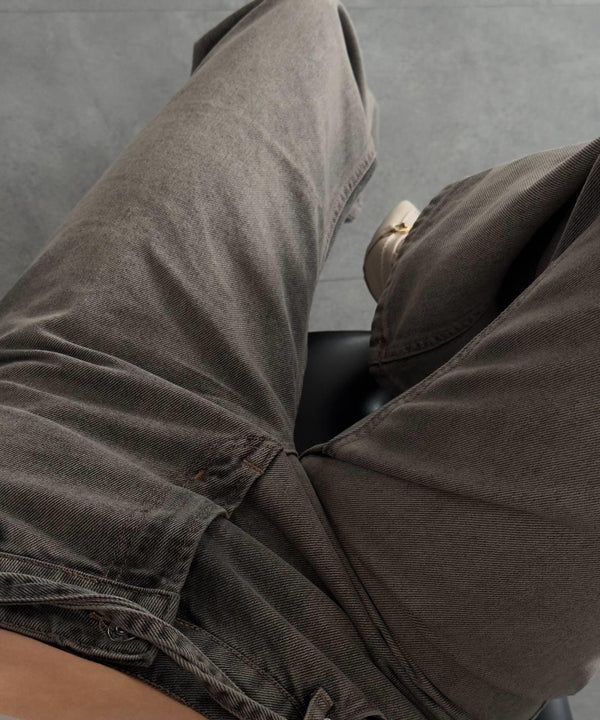 Yüksek Bel Rahat Kesim Relax Fit Kahve Tint Jean Pantolon