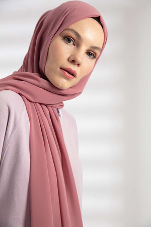 Şifon Şal - Gül Kurusu